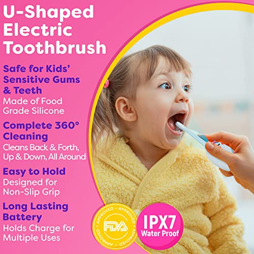 Детски Четки за Зъби U-образна форма, Детска Автоматична четка за Зъби, U-Образна Четка за Зъби за Деца, U-Образна четка за Зъби