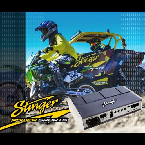 Stinger SPX700X4 Micro 4-канален 700-Ватов Усилвател на мощност за мотоциклети, атв, морски и мобилни приложения