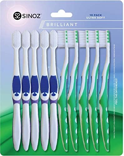 Четка за зъби SINOZ Brilliant Ultra Soft е с висока плътност, 10 броя (опаковка от 18 броя)