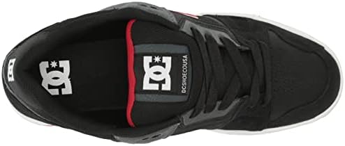 Мъжки коньковые обувки DC Stag с нисък покрив, Черен / Червен / Сив, 11 долара