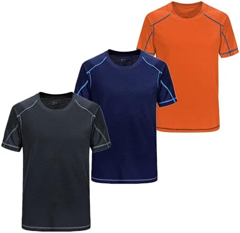 Мъжки t-shirt Dry Fit С Къс Ръкав, Впитывающая Влагата, Спортни Ризи, Спортни Активна облекло Тениска С кръгло деколте, Тренировъчен
