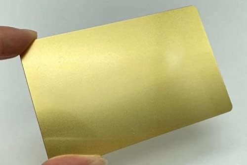 Метални Празни Карти от Неръждаема Стомана с Матово покритие от Злато