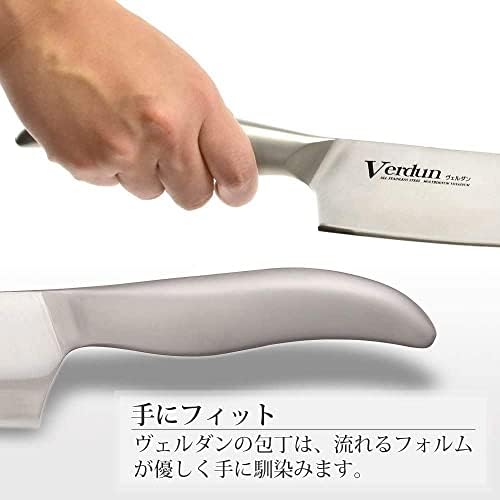 Shimomura Kogyo Произведено в Япония Нож Verdun Santoku 165 мм От молибден-ванадиевой Стомана, съвместима с миялна машина OVD-11 Niigata Tsubame Sanjo