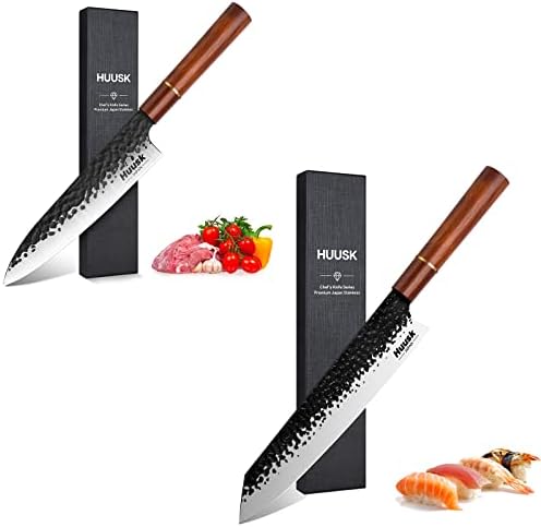 Японски Нож на Главния готвач Huusk, 8-Инчов Нож Gyuto, Професионален Японски Нож на Главния готвач, 9-Инчов Нож на главния готвач Kiritsuke