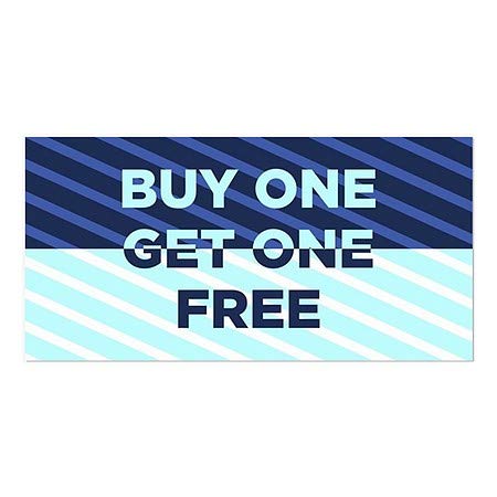 CGSignLab | Купи един, Вземи един безплатно - Синьо Райе Прозорец верига | 24 x12