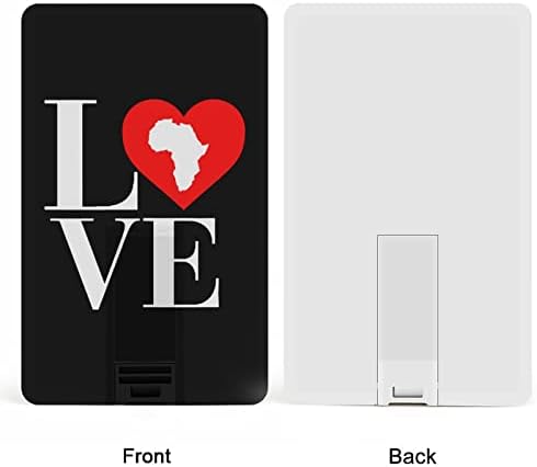 Любовта Африка е Континент на USB Устройство за съхранение Дизайн на Кредитна Карта, USB Флаш устройство U Диск, Флаш устройство 64G