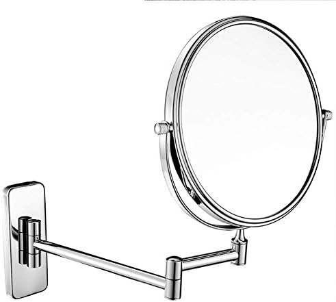 LIANXIAO - Огледало за грим, завъртащо се Двустранно с 10-кратно увеличение, Выдвижное Огледало за Баня, Складное Тоалетно огледало