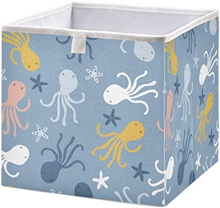 Qilmy Октопод Cube шкаф За Съхранение на Сгъваема Кутия За Съхранение на Холщовая кош За Играчки Голям Сгъваем Органайзер за Съхранение на Спални Хол Кухня и Детска Ста