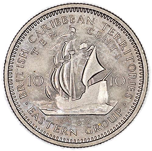 1965 AG Карибските на държавата КМ 5 Златната сърна Кораба на сър Франсис Дрейк 10 цента е Много добър