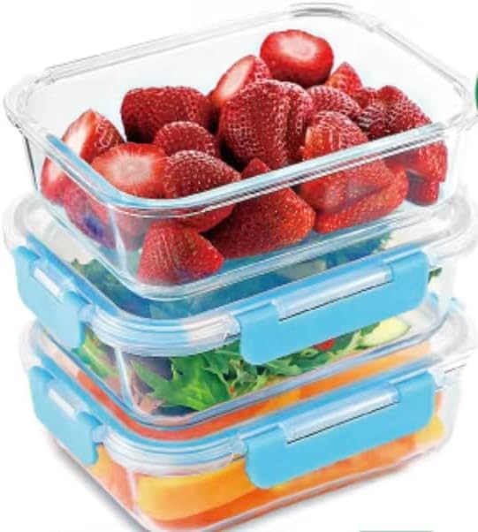 Стъклени съдове за готвене и хранене FIT Strong & Healthy с 1 на кабинета (3 опаковки, 35 грама) - Стъклени Съдове за съхранение