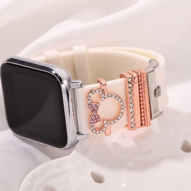 Дамски каишки за часовници, Декоративни пръстеновидни примки, Съвместими с каишка на Apple Watch 38 мм 40 мм 41 мм 42 мм 44