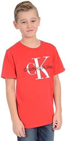 Класическа тениска с кръгло деколте с лого Ck за момчета Calvin Klein