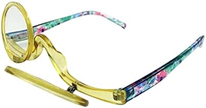 OREUDO Очила за четене 2 в 1, точки за грим, очила за четене с нарушено зрение, въртящи се слънчеви очила, очила за грим за жени