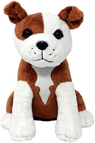Меки играчки за домашни животни от приюта: Плюшен куче Тилман - 10Кафяво-бял Питбул - се Основава на реални осиновени питомцах - американския