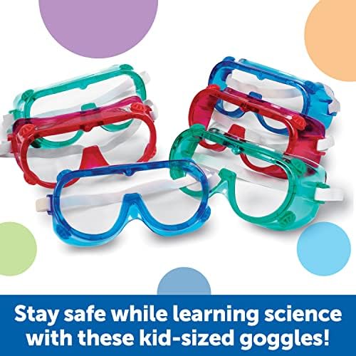 Учебни материали Цветни Защитни очила - 6 броя, пособия за класната стая от 4 години, са идеални за научни експерименти дете