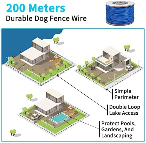 Електрическа Ограда за кучета MASBRILL, Надземни /Подземни Система за задържане на домашни любимци, Акумулаторна батерия Водоустойчив