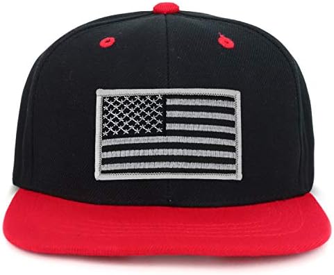 Бейзболна шапка Armycrew Youth Kid ' s Grey с нашивкой под формата на Американски Флаг с Плосък козирка възстановяване на
