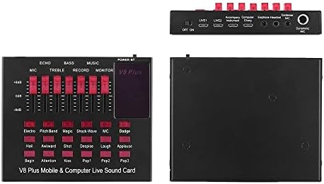 SXYLTNX, акумулаторна мобилната и компютърна звукова карта, аудиоинтерфейс USB с няколко звукови ефекти, свързване на БТ за пеене на живо