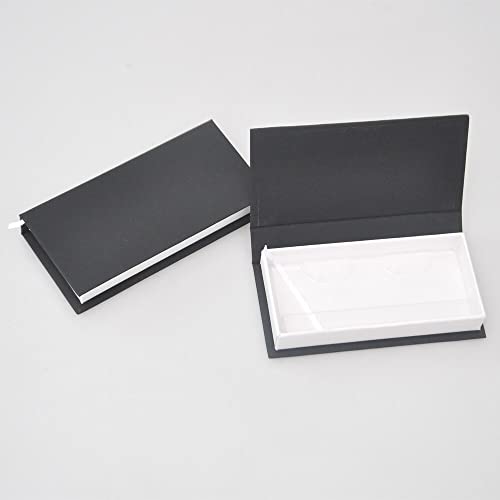 Опаковка за фалшиви мигли, черно-бяла кутия, с Правоъгълна кутия за мигли, Изкуствени мигли 25 мм, Магнитен калъф за съхранение (Цвят: