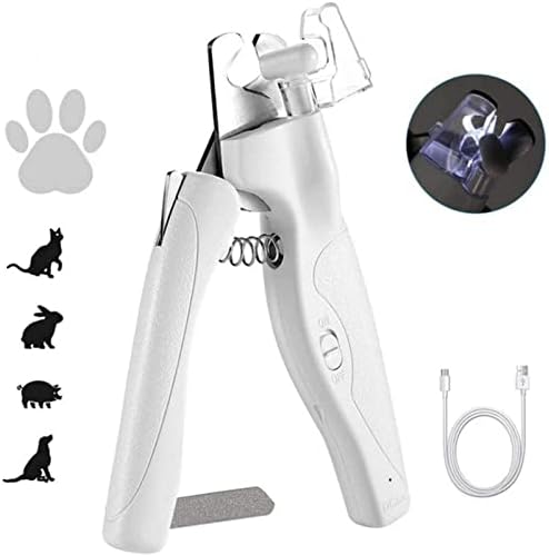 NC Професионални Ножици за Нокти за Домашни Ножици за Домашни Ножици за Нокти за Кучета и Котки с Led Подсветка Ножица за Нокти за Животни USB Зареждане Сигурност
