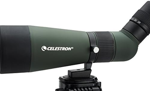 Celestron – Ъглова зрителната тръба LandScout 60 мм – Напълно покрита оптика – Окуляр с 12-36–кратно увеличение Гумена броня