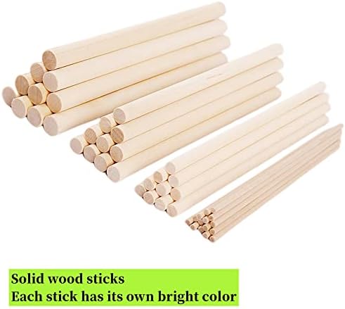 Дървени Пръти-контакти Дървени пръчици, с Различни размери Пръти-контакти за производство на дървени пръчки 3/16, 1/4, 5/16, 3/8 x