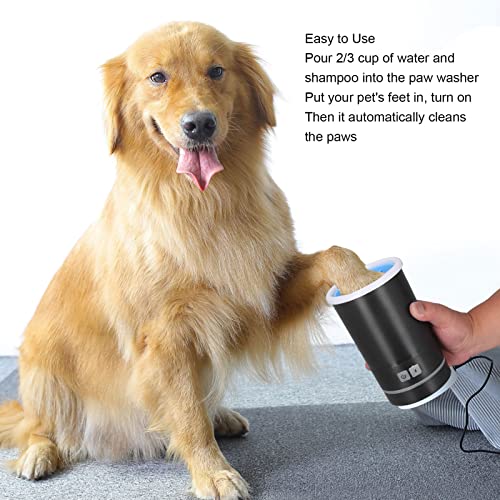 Миене на лапите за кучета, миене на лапите на домашни любимци, автоматични USB зареждащи се меки четки, преносимо средство за почистване