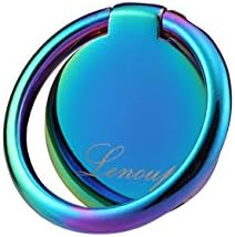 Държач за пръстени за мобилен телефон lenoup Rainbow, Синя Многоцветен Поставка за улавяне на пръстена, Метална Халка за отпечатъци с Въртене на 360 за Почти Всички телефон