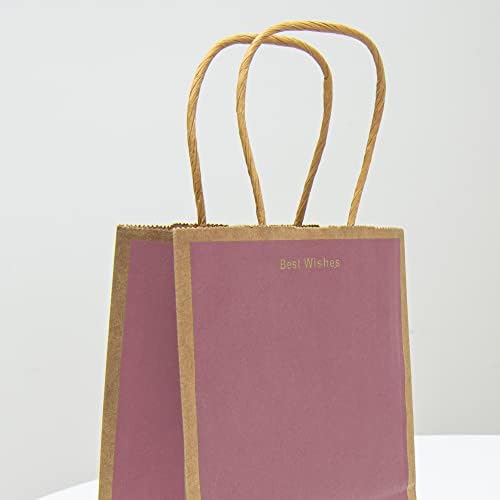 LuckXmas 10 X 11x8,3x4,3 инча Средни хартиени торбички от крафт-хартия с дръжки, Подаръчни торбички на Едро, За покупки в магазини за Хранителни