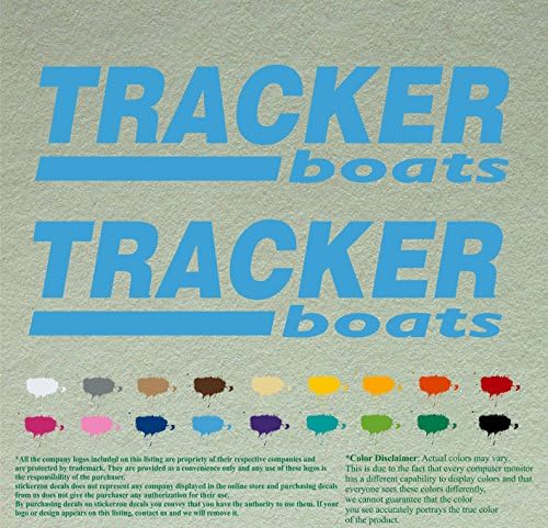 Двойка на Отличителни знаци за лодки-тракери, Винил, Извънбордови Извънбордов мотор, Лот 2 (36 инча, Червен 031)