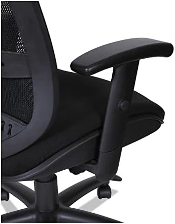 Многофункционален жично механизъм серия на Ludmil ALEEN4217 Eon, сетчатое стол със средна облегалка, черна