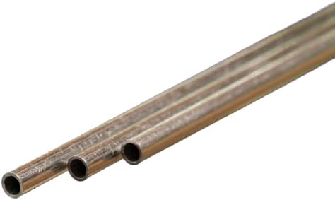 Кръгла алуминиева тръба K & S Precision Metals 8101, 3/32 OD x 0,014 Wall x 12 Long, 3 броя, Произведено в САЩ