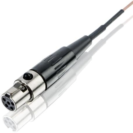Countryman E6XOW6B1LS Пружинистые Гъвкави Ненасочени слушалки E6X с кабел с дължина 1 мм за предаватели Lectrosonics (черен)