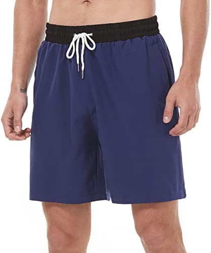 Мъжки Леки къси панталони за спортна зала: 7 Бързосъхнеща Засаждане, Тренировка, Бягане, Баскетбол, Туризъм, Мода джоба с цип