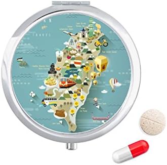 Пътуване Тайван Област Китай Калъф За Хапчета В Джоба Кутия За Съхранение На Лекарства Контейнер Опаковка