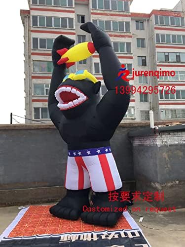 Надуваема модел на Шимпанзетата Надуваема Реклама Wumart Чен Набор от Подпори Украса на Чичо си Форма За поръчка (височина 5 м с вентилатор)