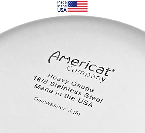 Повдигнати поставка за котешки купички за храна и вода от Americat – Произведено в САЩ – Неръждаема стомана, защита от разливане, Повдигнати