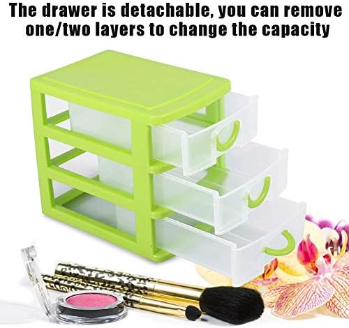 Чекмеджето за съхранение, Органайзер за съхранение на чекмеджета, органайзер за кухнята, за магазин, за дневна, спалня (3 слой зелен цвят)