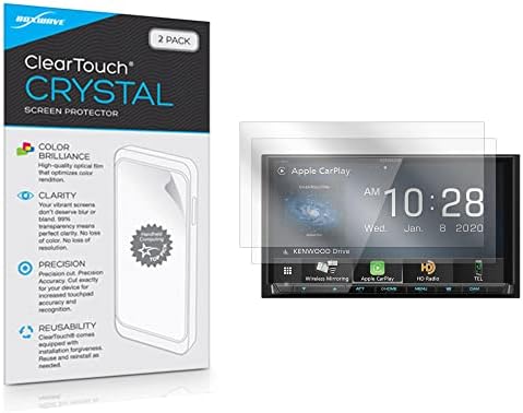 Защитно фолио BoxWave, съвместима с Kenwood Excelon DMX907S (Защитно фолио от BoxWave) - ClearTouch Crystal (2 опаковки), HD филм за