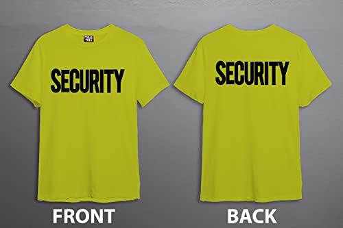 тениска fresh tees Security с 2-Трети Принтом Отпред и Отзад | Служители на службите за сигурност дейности | Графична тениска за мъже