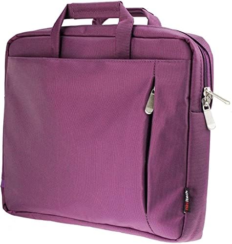 Елегантна Водоустойчива чанта Navitech Purple, съвместима с преносим DVD плейър Dr. J 12,5