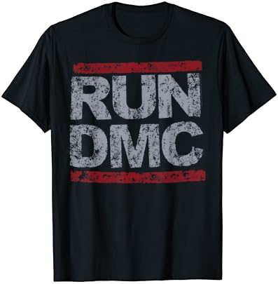 Тениска с официалното лого на Run DMC в стил Гръндж