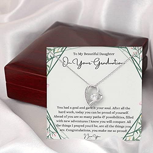 Бижута С пощенска картичка-Послание, Колие ръчна изработка - Персонални Подарочное Сърце, Подарък на дъщеря си На Бала, Подарък