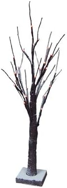 Natures Mark Llc-Внос NMYK-T-1706-2 метра изкуствени клонки на Дървото, Снежно-кафяв, 24 Топли бели led фенер, 2 метра - 1 Брой