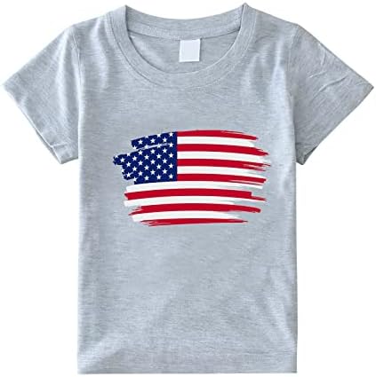 Риза с дълги ръкави за по-Големите Момчета, За Деца, За Малки Момичета И Момчета, на 4 Юли, Летни Спортни Блузи С Къси Ръкави За Момчета