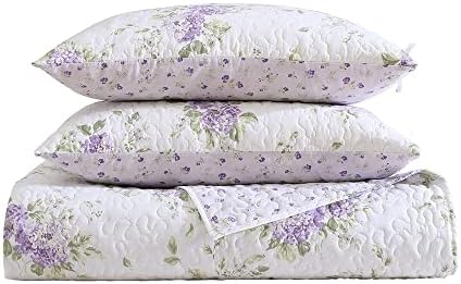 Shabby Chic® - Комплект стеганого одеяла Queen, Сменное памучно спално бельо в тон, елегантен Цветен Декор за дома на всички