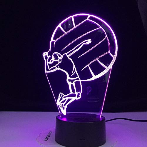 Волейболна Игра 3D Лампа USB LED Touch Illusion Настолна Настолна Лампа Сензорен Превключвател на 3D Нощен USB Настолна Лампа