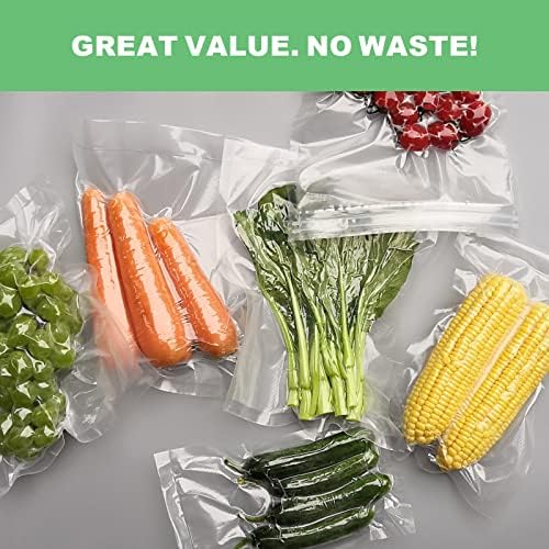 Вакуум Опаковъчни торбички с размер на 400 литра 8 x 12, Тежки Вакуумни торби за съхранение на хранителни продукти, Вакуумни торби за замразяване, не съдържат BPA и предо