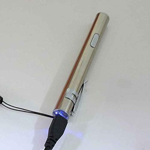 Uk Полезен дизайн От неръждаема Стомана USB Акумулаторна Мини-Фенерче Удобен Led Фенерче-Писалка с клипс Удобен и екологичен