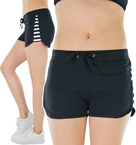 Женски Мини-шорти за йога с еластичен ластик на талията ToBeInStyle в спортен стил